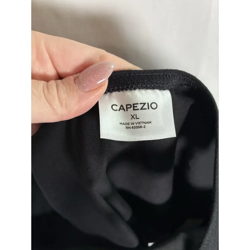 💰Capezio Dance Girls' High Neck Tank Leotard Black US XL Ballet Legline Dance